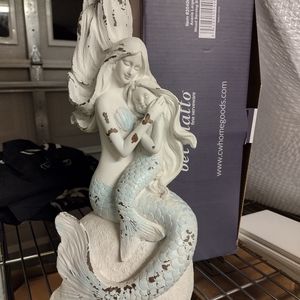Mermaid with Merchild Figurine